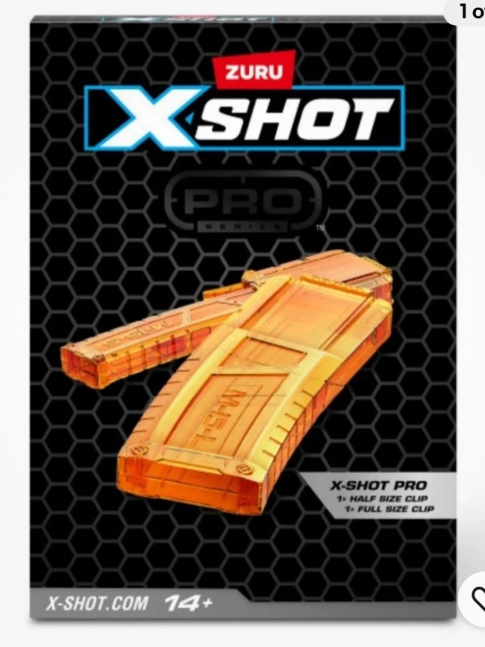 Zuru X-Shot Pro Series Clips Set For Foam Blasters  1 Full-Size & 1 Half NIB